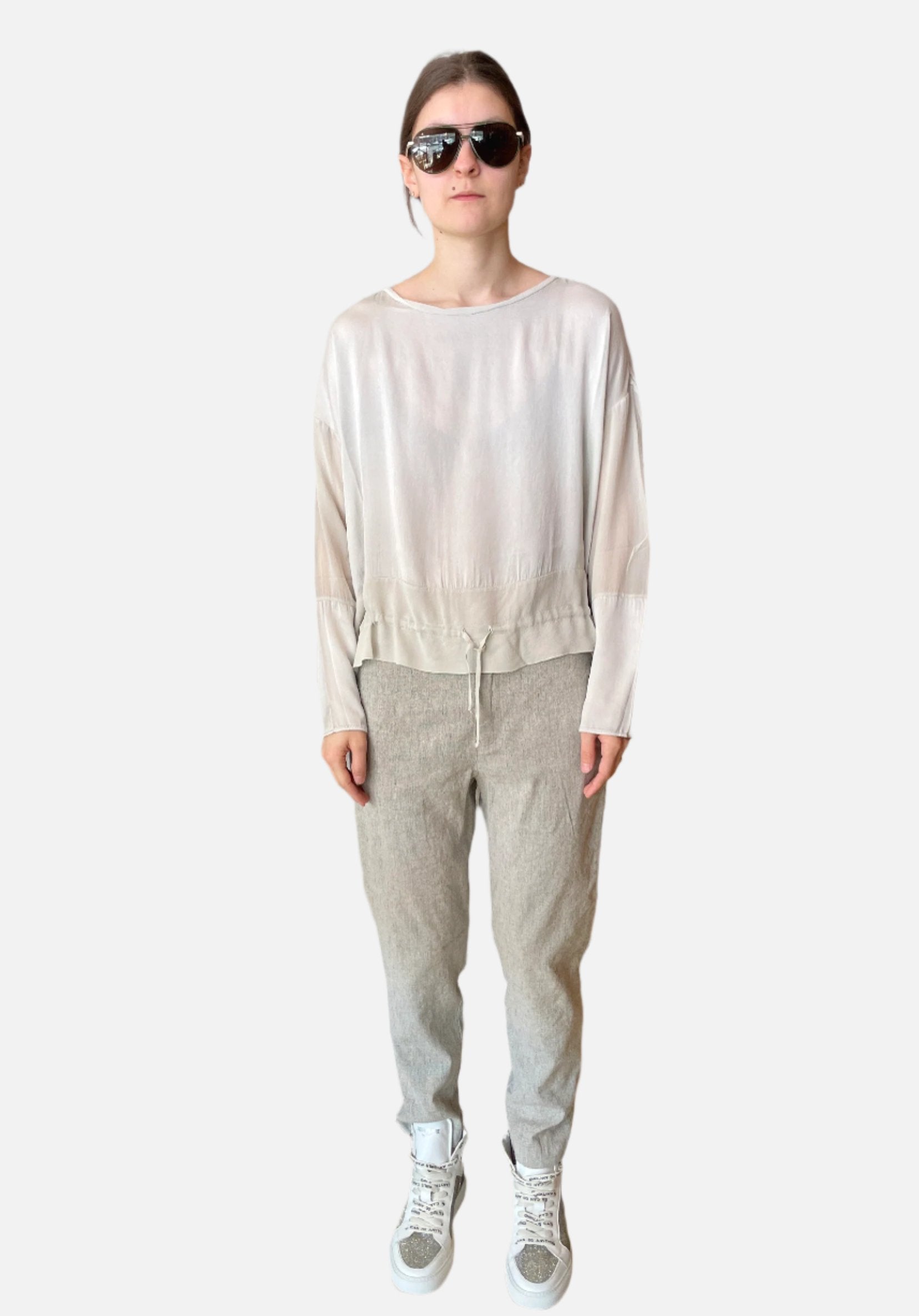 Fitted Trousers - Light Grey by Transit Par-Such | 25 South Boutiques