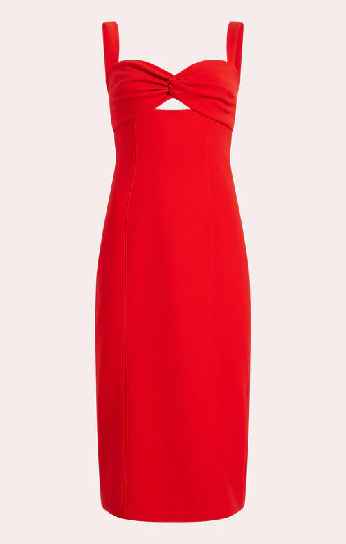 Luana Dress - Bright Crimson by Cinq A Sept — view 4
