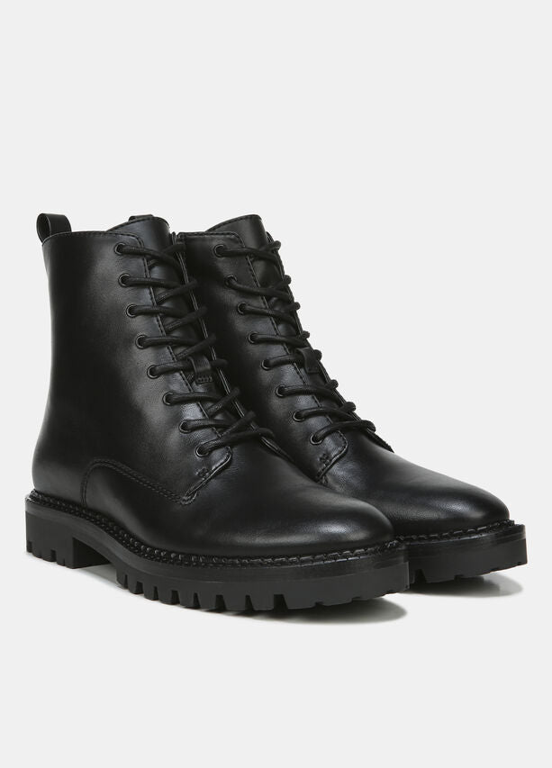Leather Cabria Lug Boot - Black by Vince — view 3