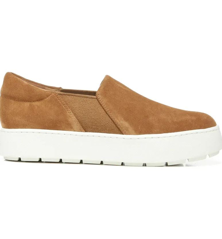 Warren Lug Water Resistent Sneaker - Tan Suede by Vince — view 3