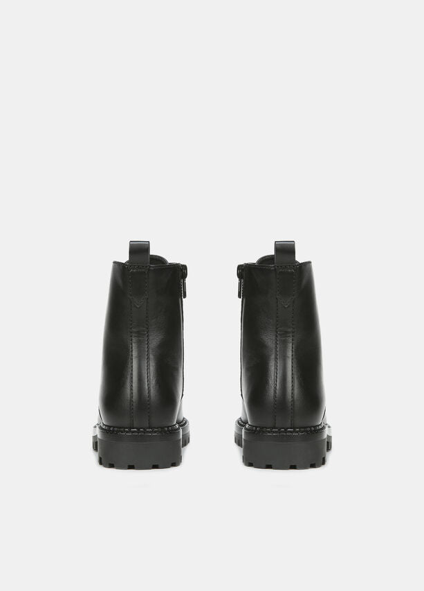 Leather Cabria Lug Boot - Black by Vince — view 4
