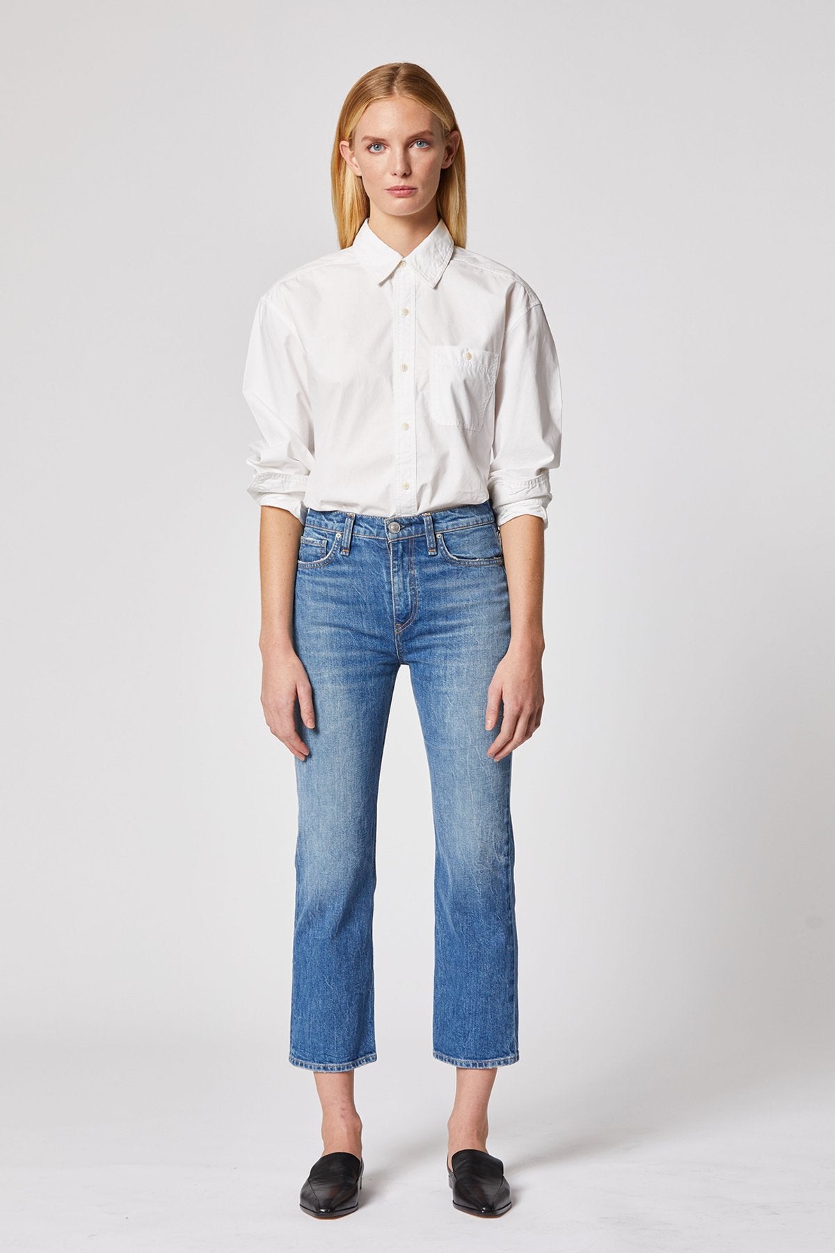 Remi High Rise Straight Cropped Jean - Lullaby by Hudson | 25 South Boutiques