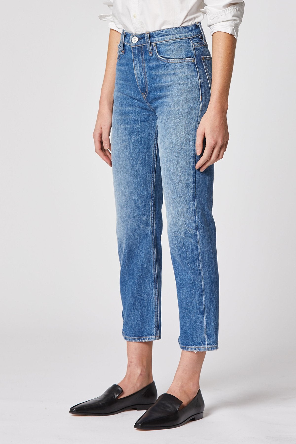 Remi High Rise Straight Cropped Jean - Lullaby by Hudson — view 3