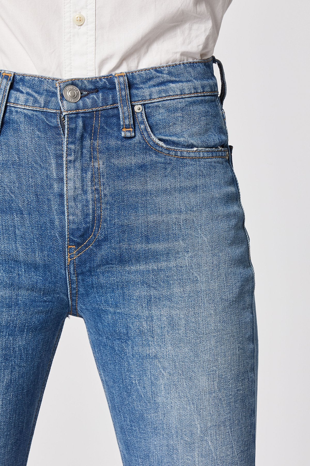 Remi High Rise Straight Cropped Jean - Lullaby by Hudson — view 4