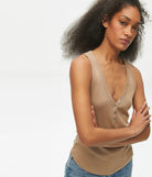 Luna Henley Tank - Safari by Michael Stars | 25 South Boutiques