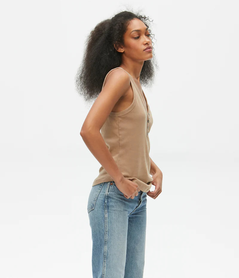 Luna Henley Tank - Safari by Michael Stars — alternate view