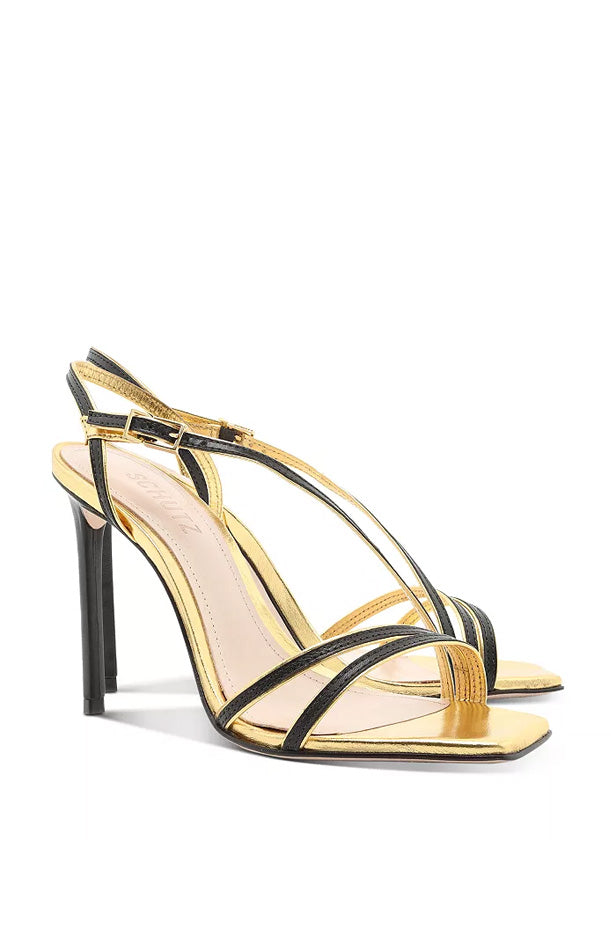 Luna Stiletto - Gold / Black by Schutz — view 4
