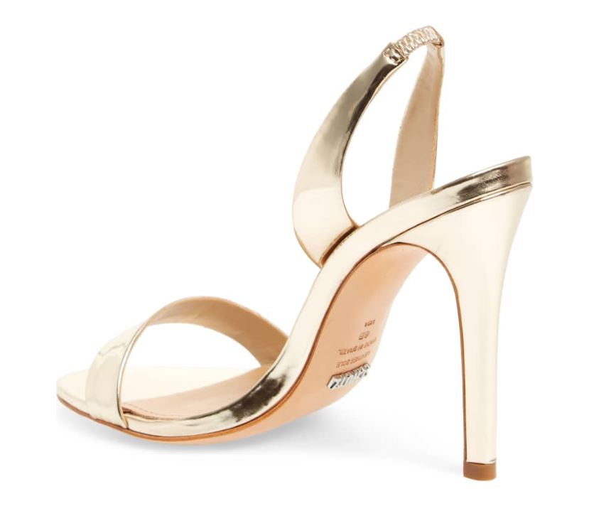 Luriane Sandal - Gold Platina by Schutz — view 3