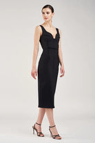 Maco Dress - Black by Halston — view 3