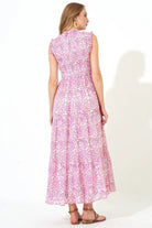 Sleeveless Smocked Maxi - Malta Pink by Oliphant — alternate view