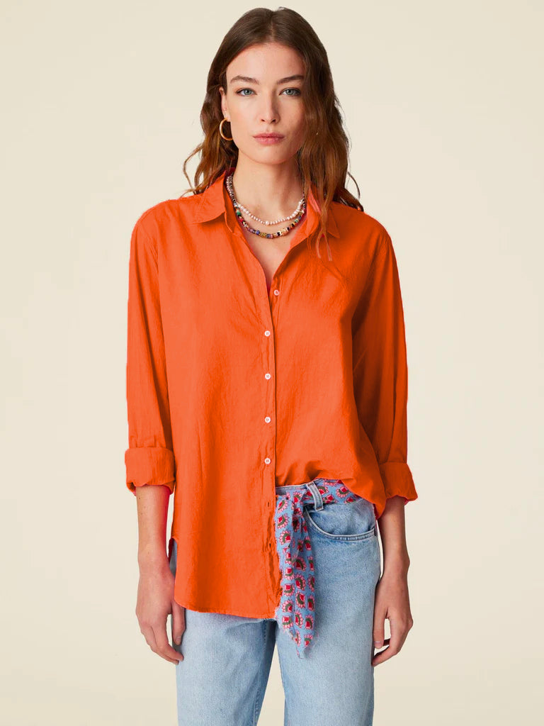 Beau Cotton Shirt - Mandarin by Xirena | 25 South Boutiques