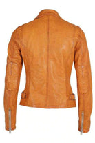 Sofia Leather Jacket - Mango by Mauritius — alternate view