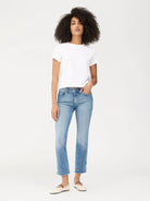 Mara Straight Mid Rise - Dark Riviera Frayed by DL1961 | 25 South Boutiques