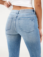 Mara Straight Mid Rise - Dark Riviera Frayed by DL1961 — view 6