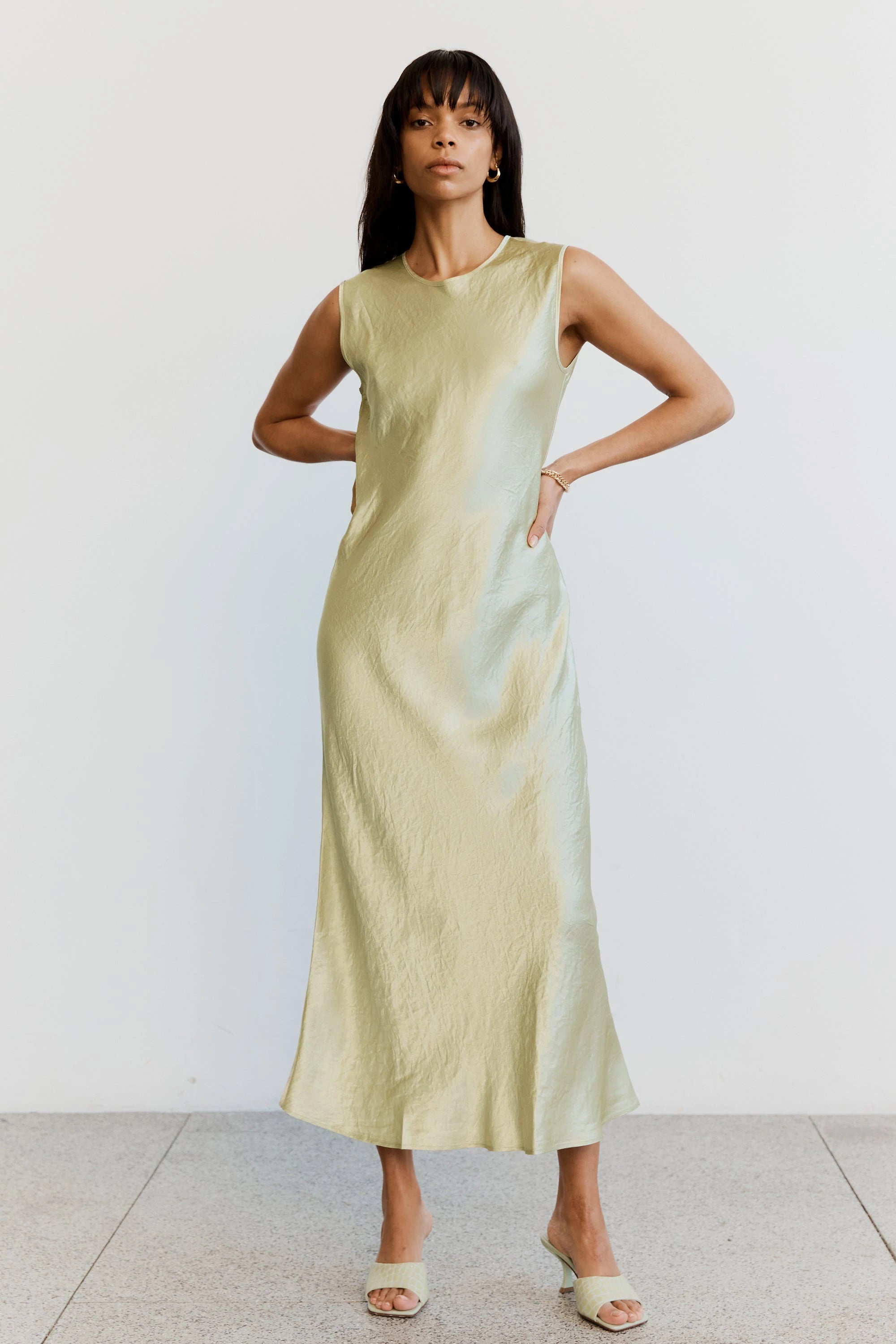 Crush Bias Tank Maxi Dress - Apple by Third Form — alternate view