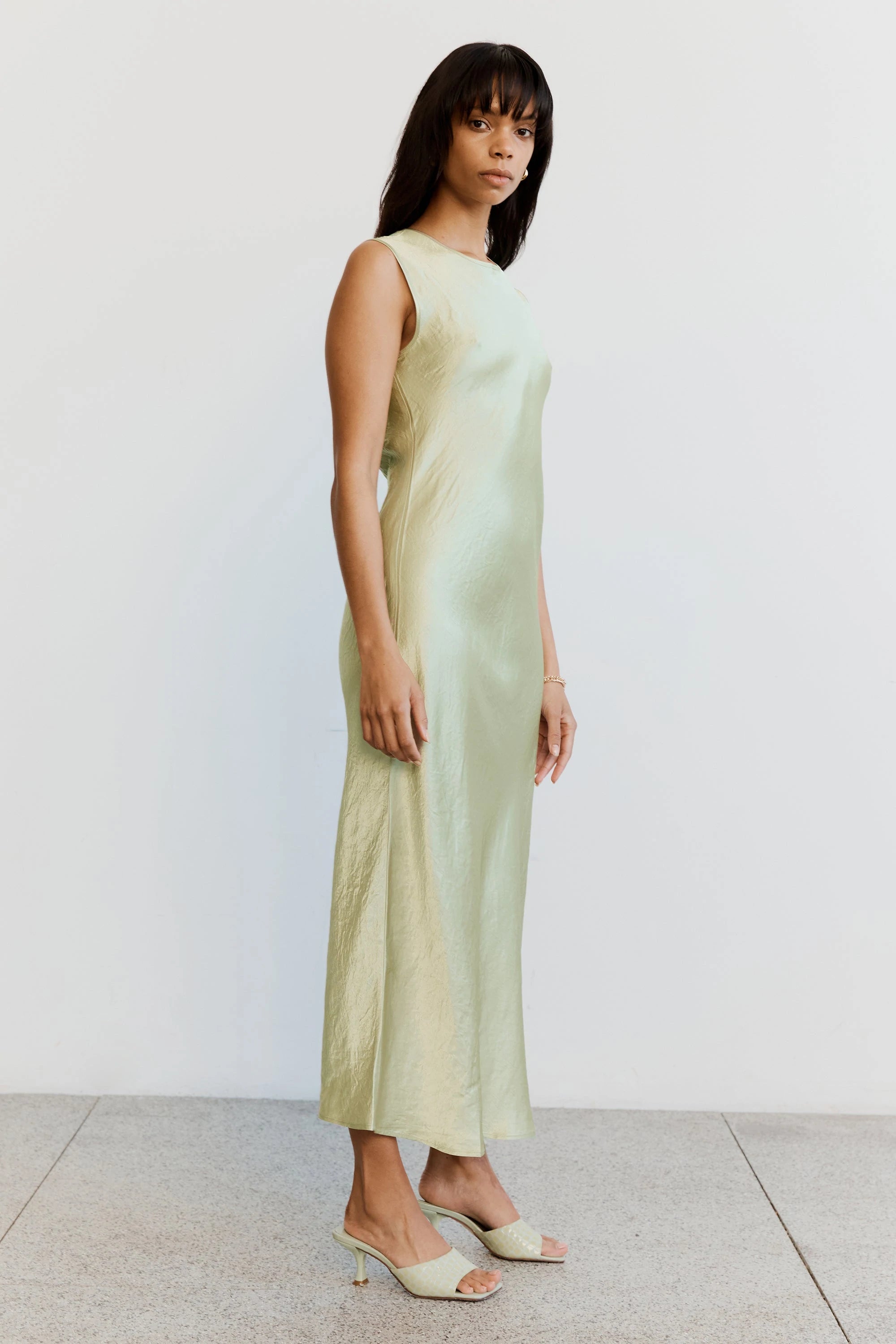 Crush Bias Tank Maxi Dress - Apple by Third Form — view 3