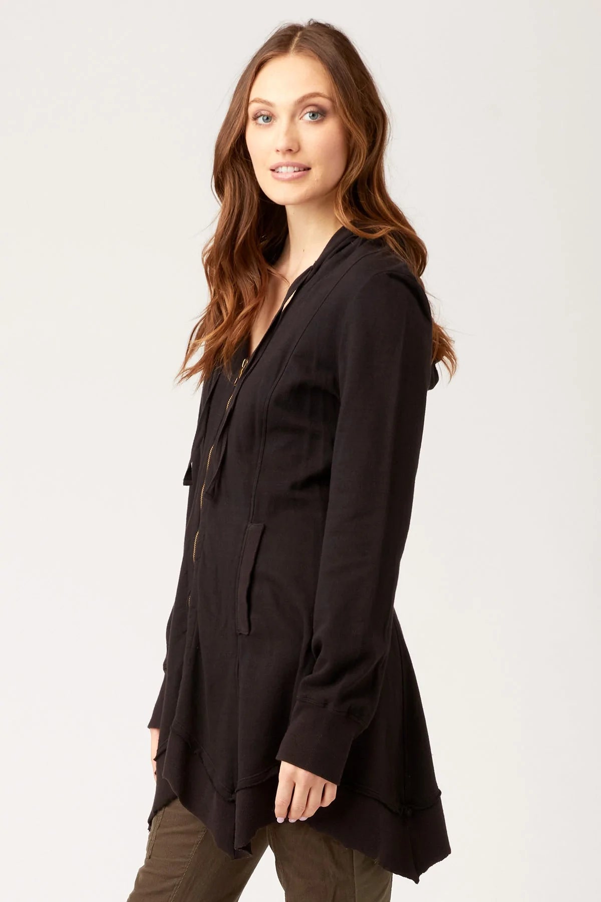 Merchantile Fleece Jacket - Black by XCVI — alternate view