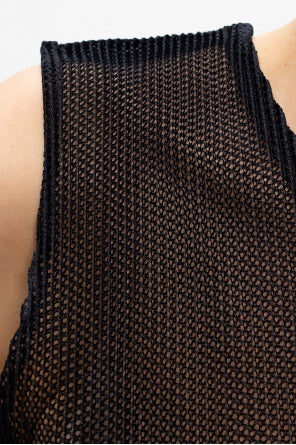 Mesh Pleats Shirt - Black by Issey Miyake — view 4