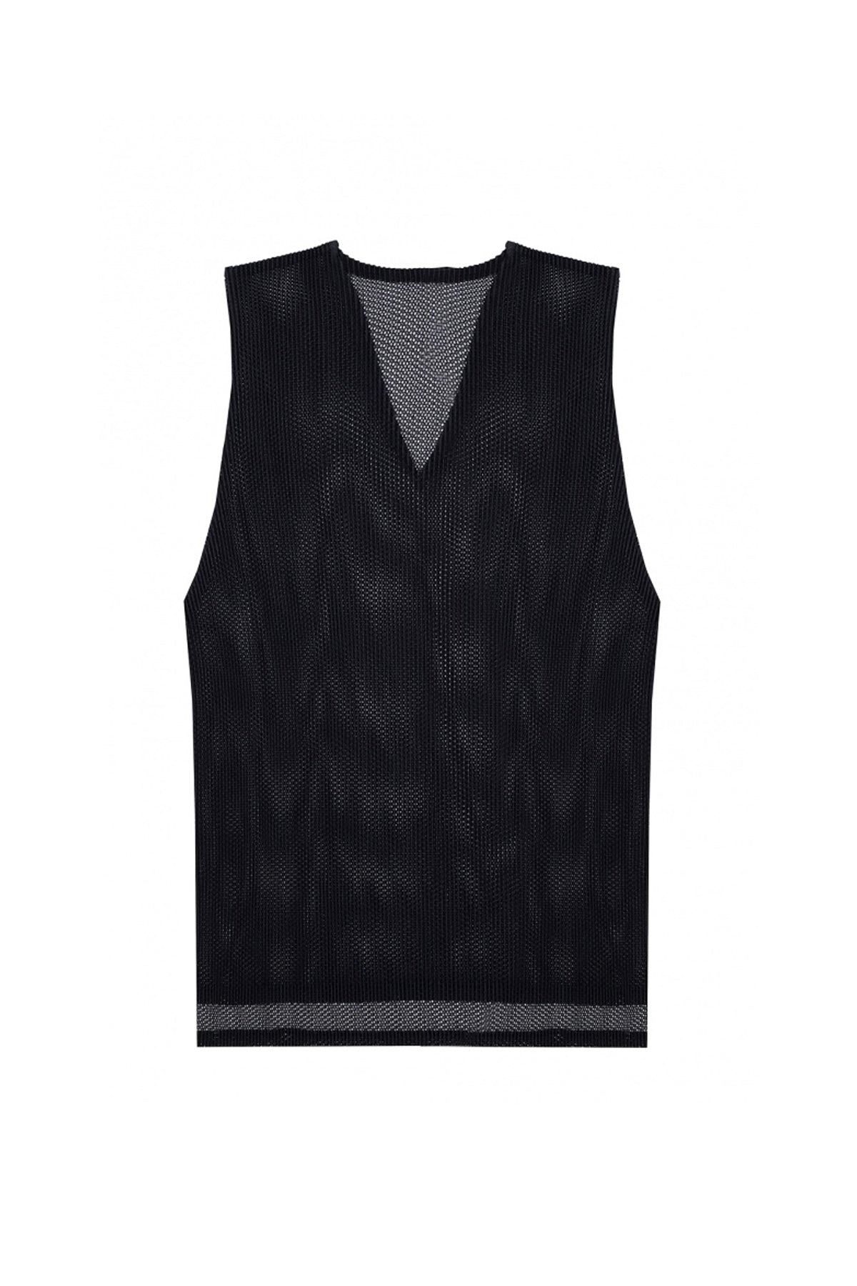 Mesh Pleats Shirt - Black by Issey Miyake — view 5