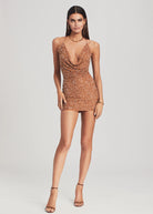 Mich Sequin Dress - Bronze by Retrofête | 25 South Boutiques