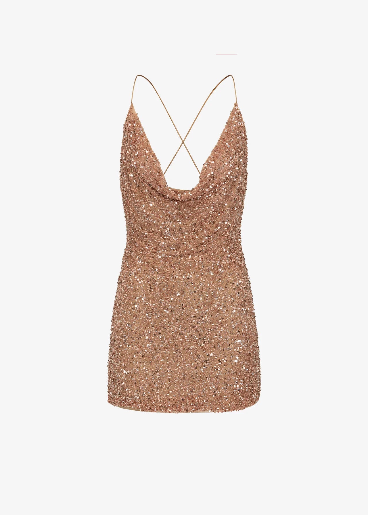 Mich Sequin Dress - Bronze by Retrofête — view 4