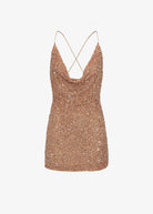 Mich Sequin Dress - Bronze by Retrofête — view 4