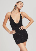 Mich Sequin Dress - Black by Retrofête — alternate view