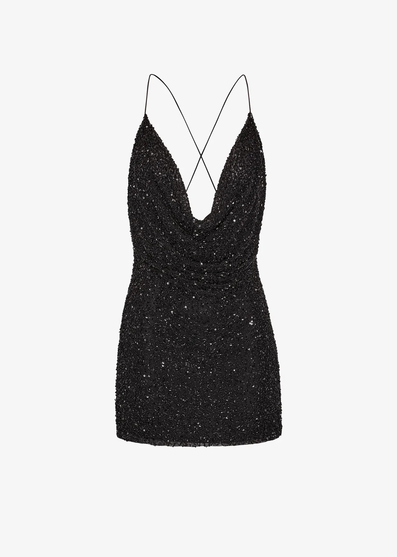 Mich Sequin Dress - Black by Retrofête — view 5