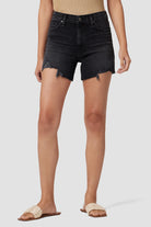 Devon High Rise Boyfriend Shorts - Midnight Frost by Hudson — alternate view