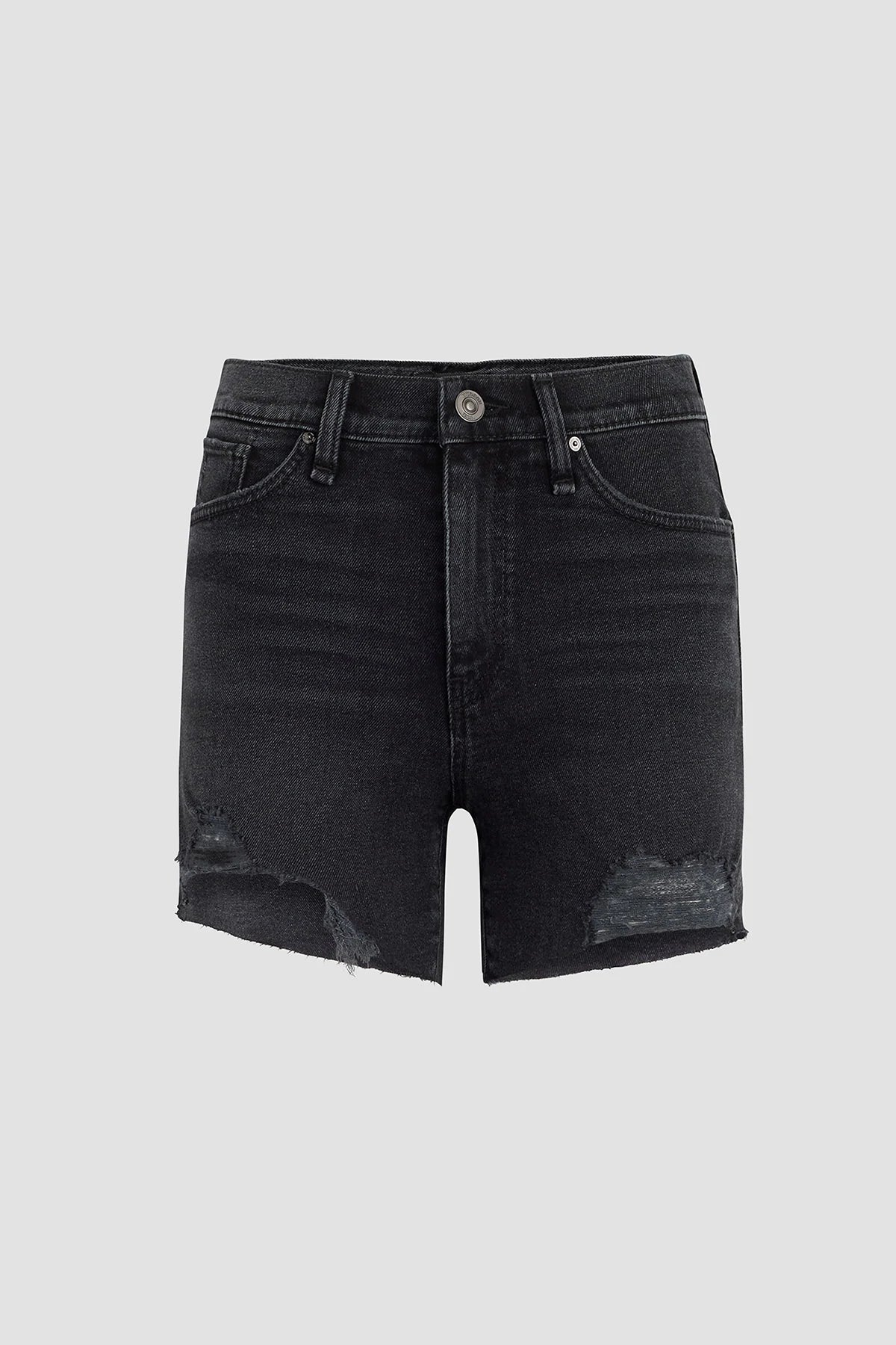 Devon High Rise Boyfriend Shorts - Midnight Frost by Hudson — view 5
