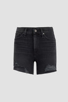 Devon High Rise Boyfriend Shorts - Midnight Frost by Hudson — view 5