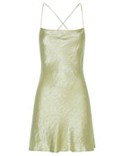 Crush Bias Cowl Mini Slip Dress - Apple by Third Form — view 4