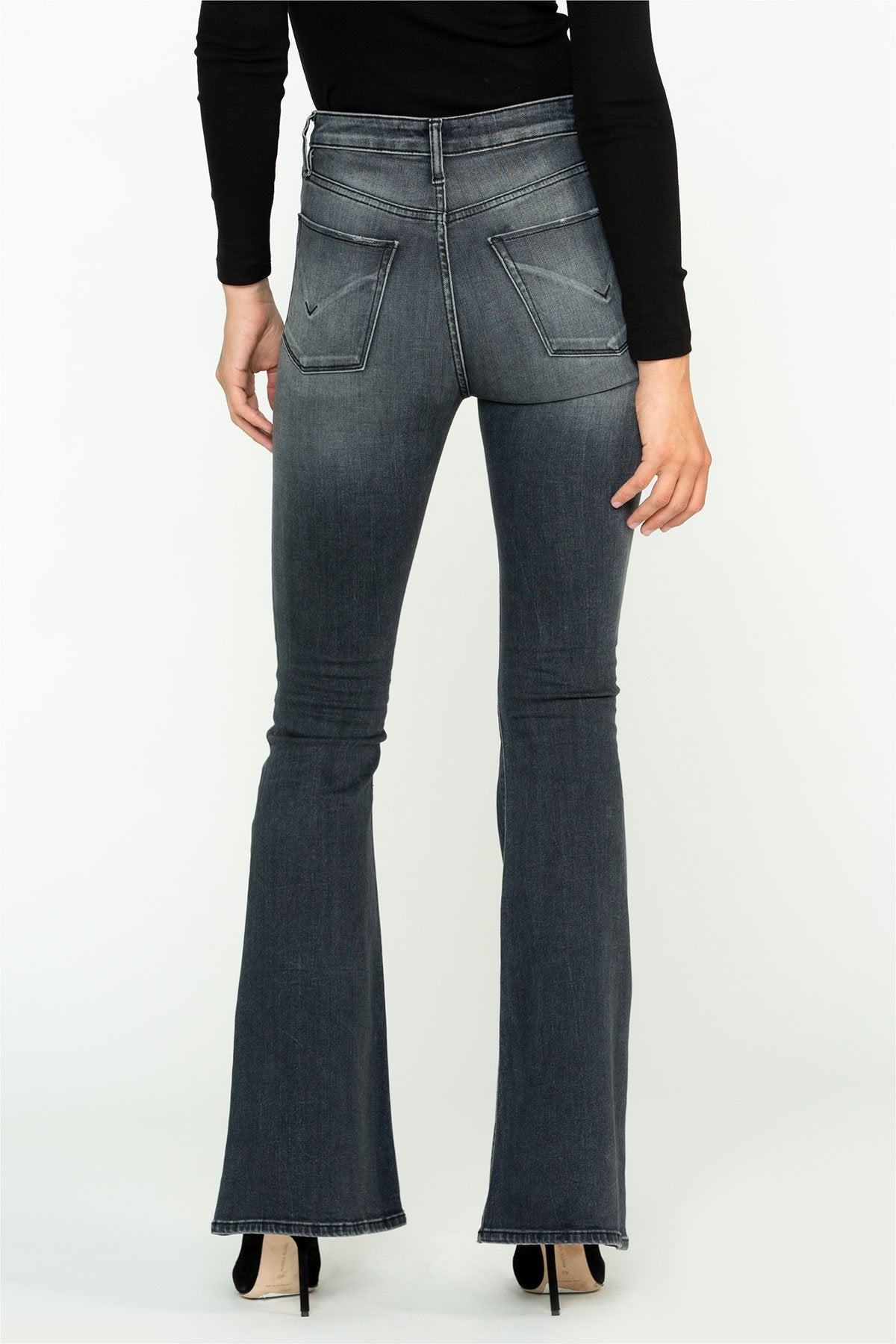Holly High Rise 5 Pkt Flare Jean - Missed Call by Hudson — alternate view