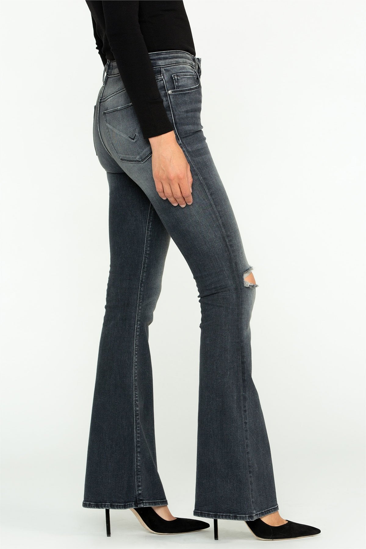 Holly High Rise 5 Pkt Flare Jean - Missed Call by Hudson — view 4