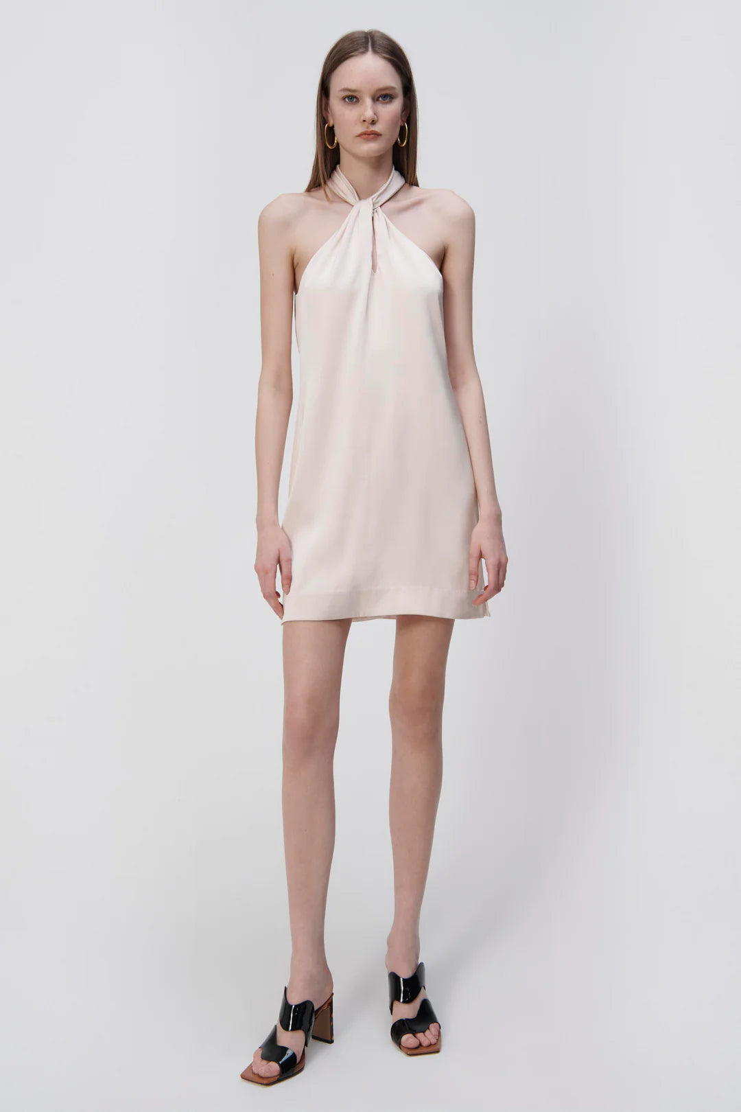 Mitra Charmeuse Halter Dress - Sand Dollar by Jonathan Simkhai | 25 South Boutiques