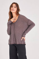 Get Up & Go Long Sleeve - Dark Mocha by Project Social T | 25 South Boutiques