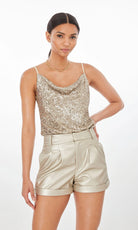Monet Cami - Pale Gold Sequin by Generation Love | 25 South Boutiques