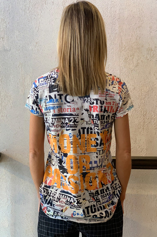 V Neck Tee - Money or Passion by Printed Artworks — alternate view