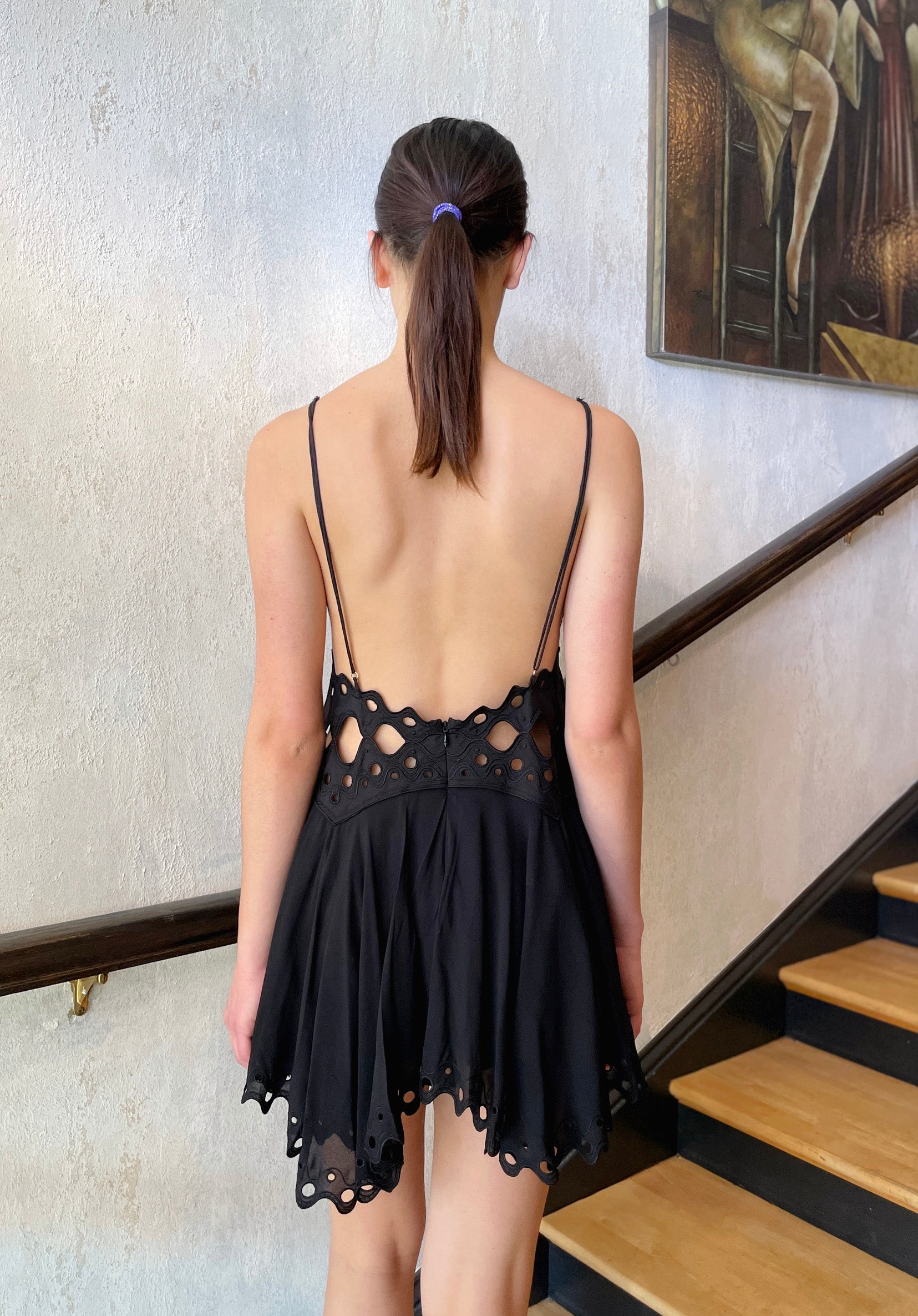 Cleo Open Back Dress - Black by Magali Pascal — view 7
