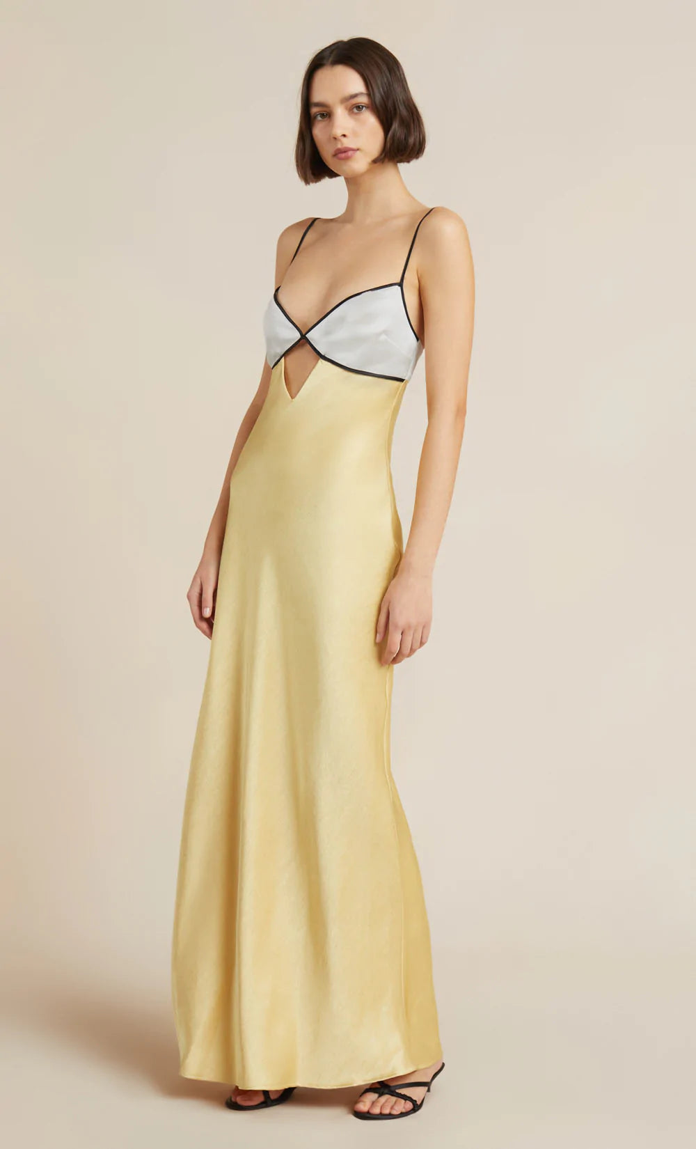 Nadia Bustier Maxi Dress - Straw / Ivory by Bec & Bridge — view 3