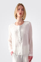 Crepe Georgette Shirt - Natural by Kristensen — alternate view