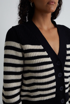 Isla Cardigan - Navy Ivory Stripe by Eleven Six — view 3