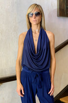 Harriet Jersey Halter Tank - Spring Navy by Ramy Brook — alternate view
