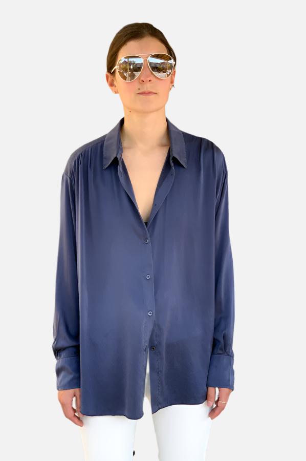 Long Sleeve Blouse - Navy by Tandem | 25 South Boutiques