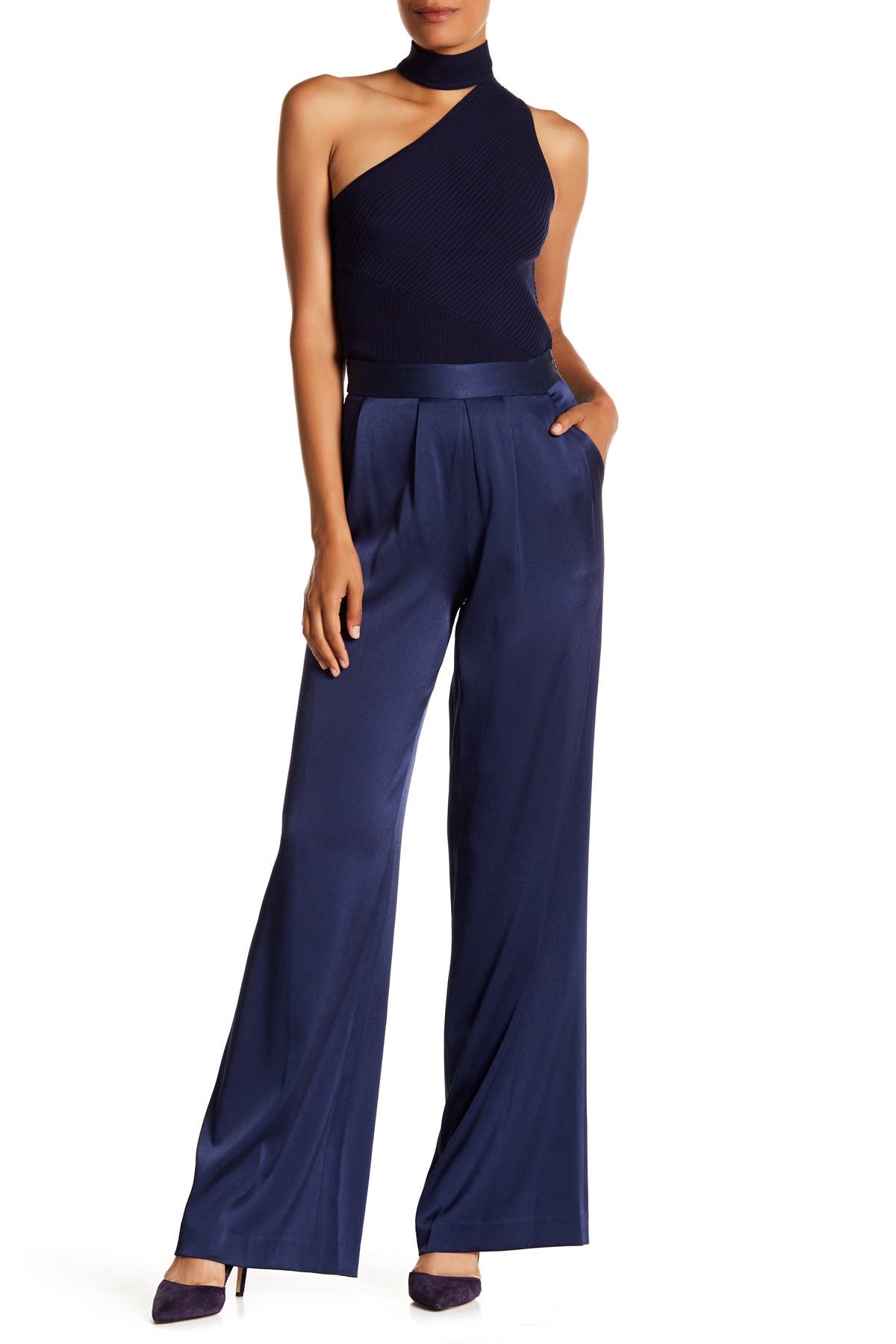 Satin Iris Pant - Navy by Ramy Brook | 25 South Boutiques