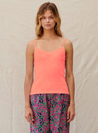 Scallop Edge Cami - Pigment Neon Coral by Sundry | 25 South Boutiques