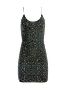 Nelle Embellished Mini Dress - Black / Gunmetal by Alice & Olivia — view 6