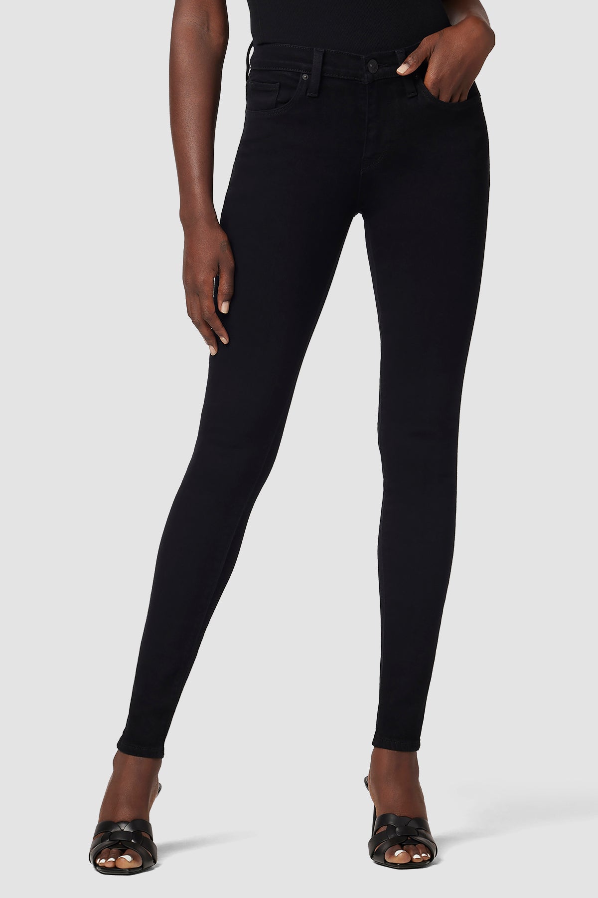 Nico Mid Rise Super Skinny Jean - Black by Hudson | 25 South Boutiques