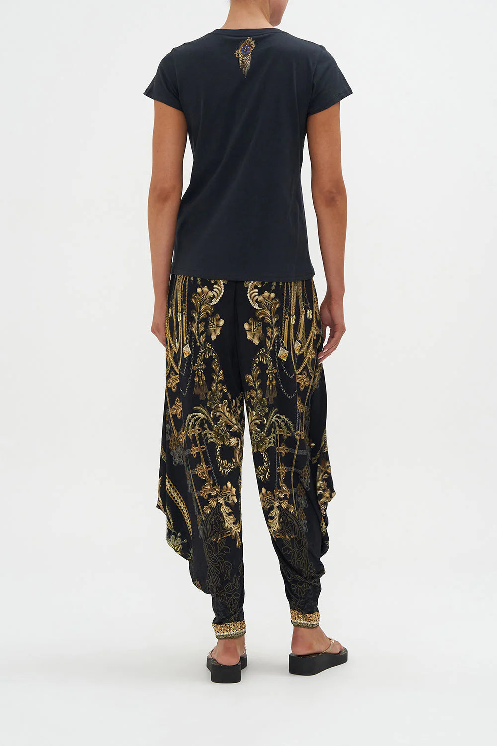 Slim Fit Round Neck T Shirt - The Night is Noir by Camilla — view 4