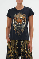 Slim Fit Round Neck T Shirt - The Night is Noir by Camilla | 25 South Boutiques